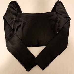 princess polly • love song top black satin